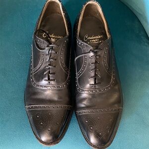 Black Leather Oxfords